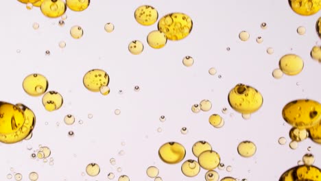 oil bubbles in transparent water