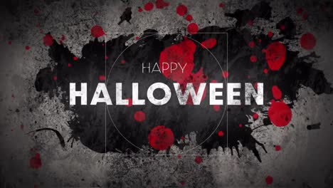 Animation-Von-Halloween-Grüßen-Auf-Dunklem-Hintergrund-Mit-Blutfleck