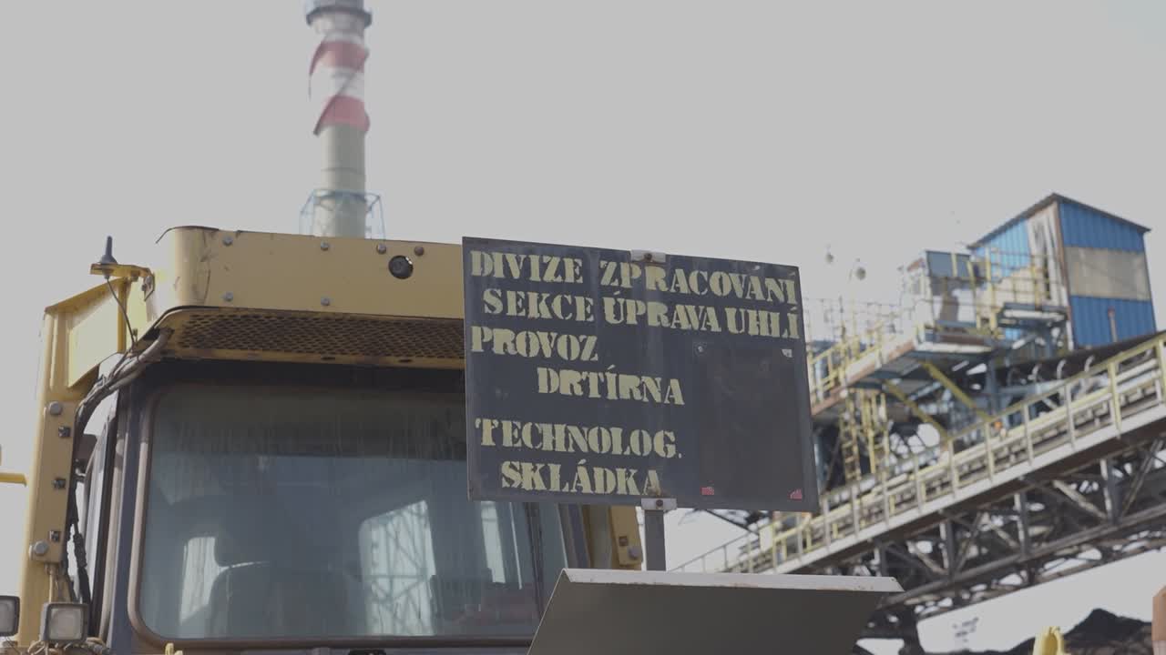 Slavic Industrial Sand and Rock Mining Plant - Slow motion Steady Shot