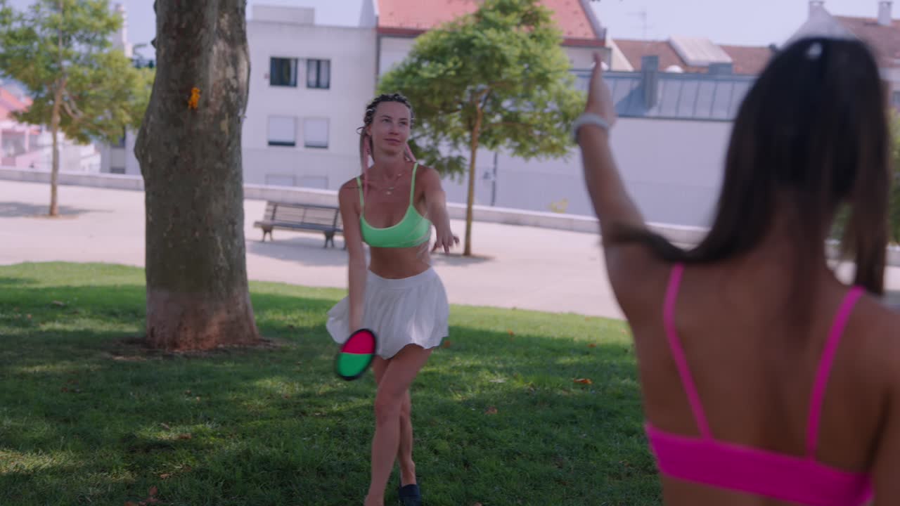 Women playing in the park