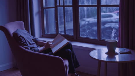rainy evening reading