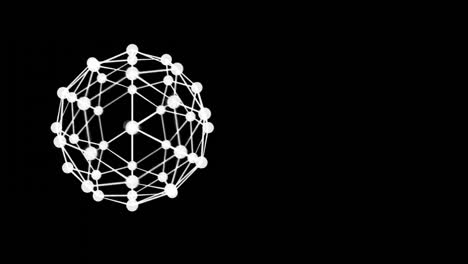 digital animation of globe of network of connections spinning against black background