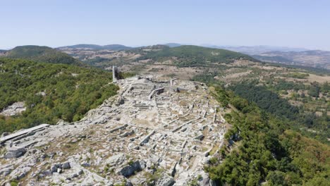 megalithic stone complex of perperikon ruins in rhodope mountain, balkan bulgaria