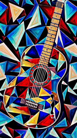 abstract geometric guitar