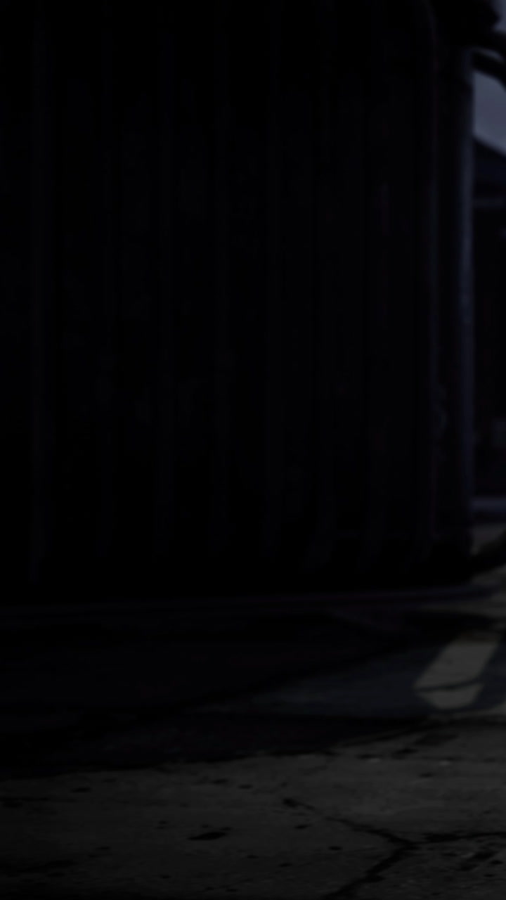 Mysterious alleyway illuminated by soft light during the quiet evening hours