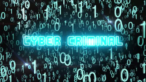 bluish cyber criminal concept with digital code
