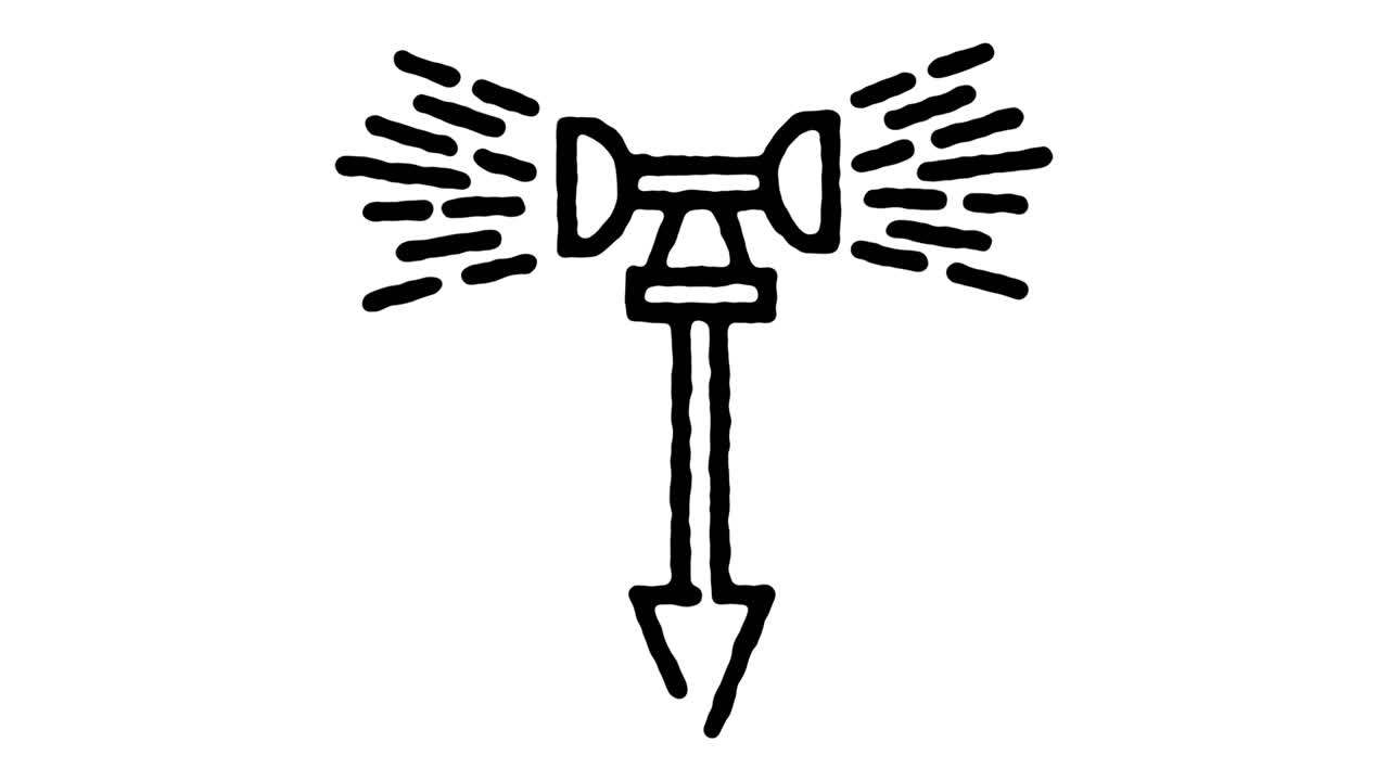 animación del icono de la línea de dibujo de riego agrícola