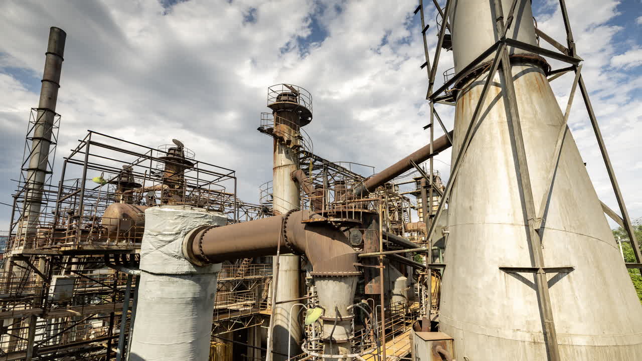 Timelapse of the Beijing city skyline from a high vantage point in vertical