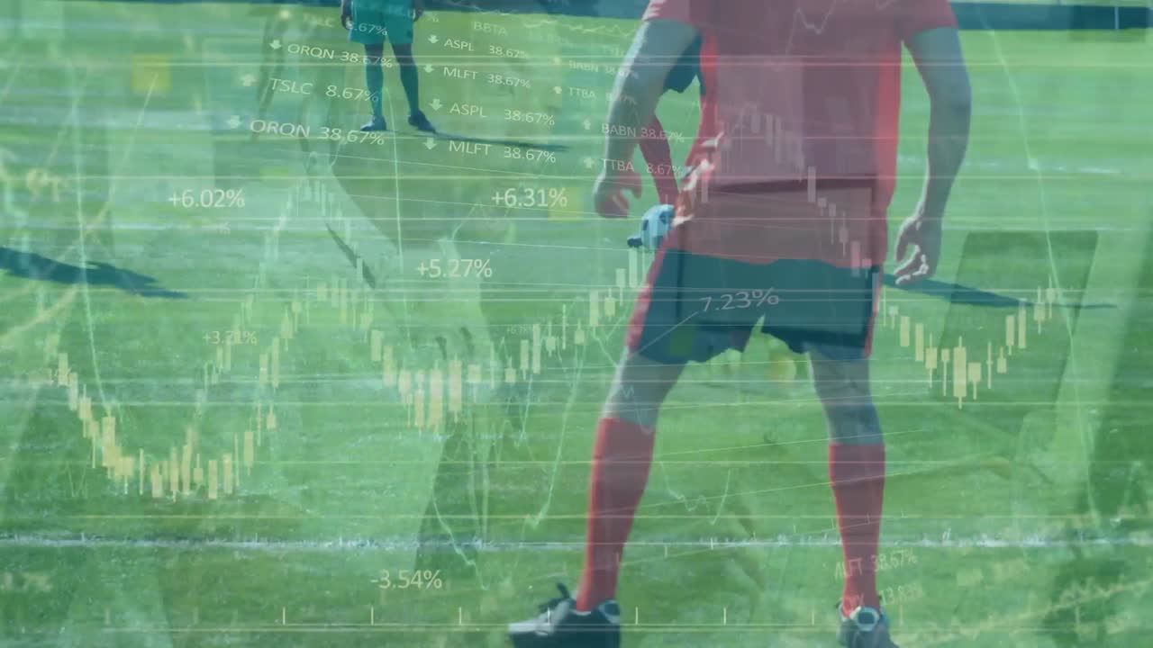 다양한 축구 선수에 대한 금융 데이터 처리 애니메이션