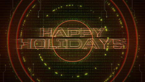 happy holiday with hud elements and shapes