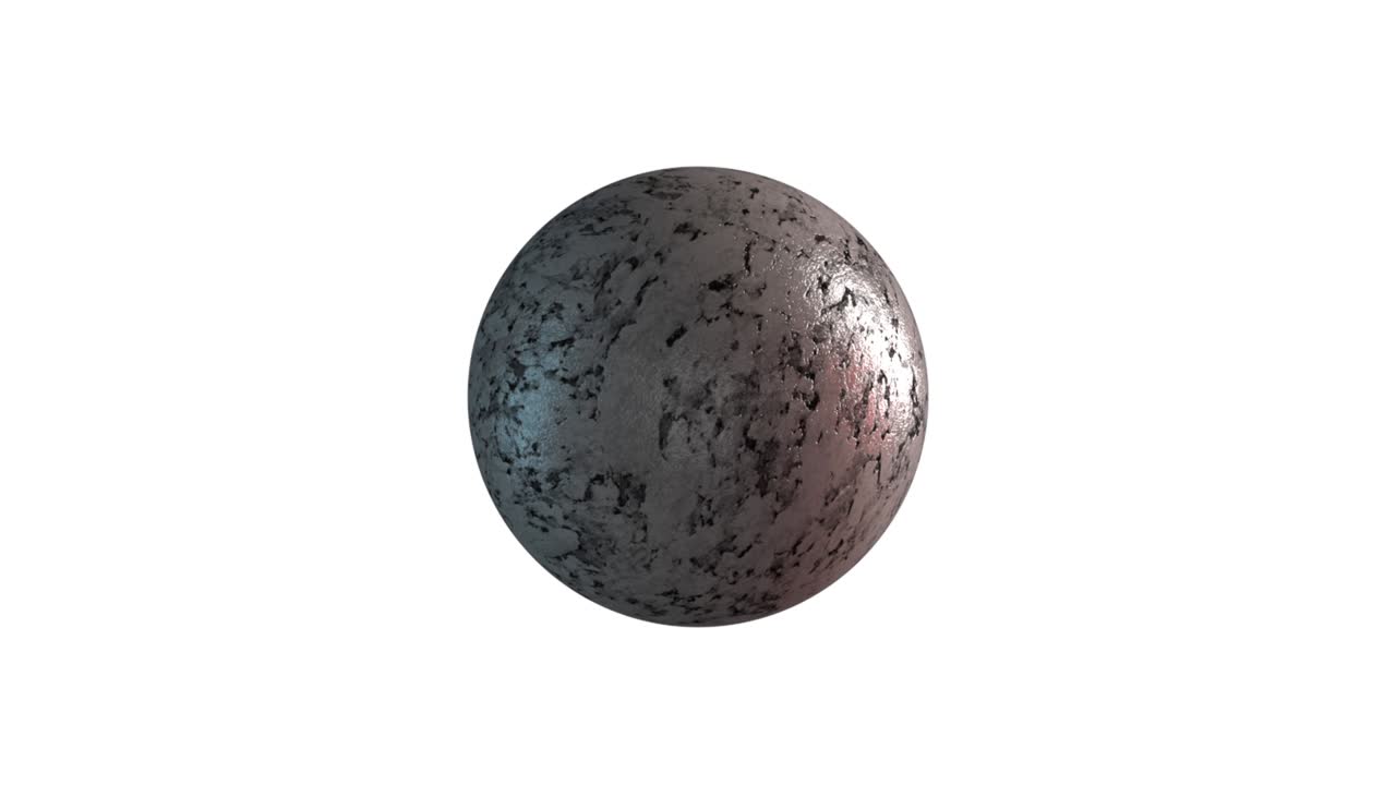 Marble sphere with smooth surface, computer generated. 3d rendering rotation of round stone. Abstract background