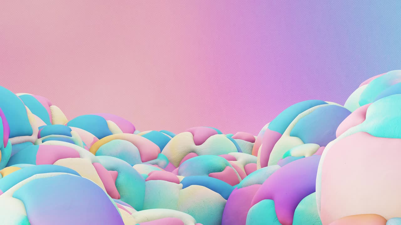 Creative Minimal 3d art. Stylish 3d art in abstract space.Trendy colors mixed. Perfect background for music. 4k seamless loop video.