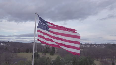 usa flag waving in wind