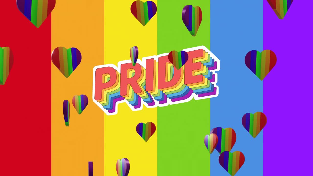 자존심의 애니메이션 텍스트, 무지개 심장과 무지개 배경