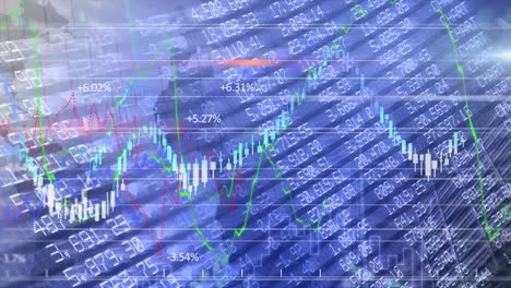 Animation-of-stock-market-display-with-green-and-blue-numbers-and-graphs