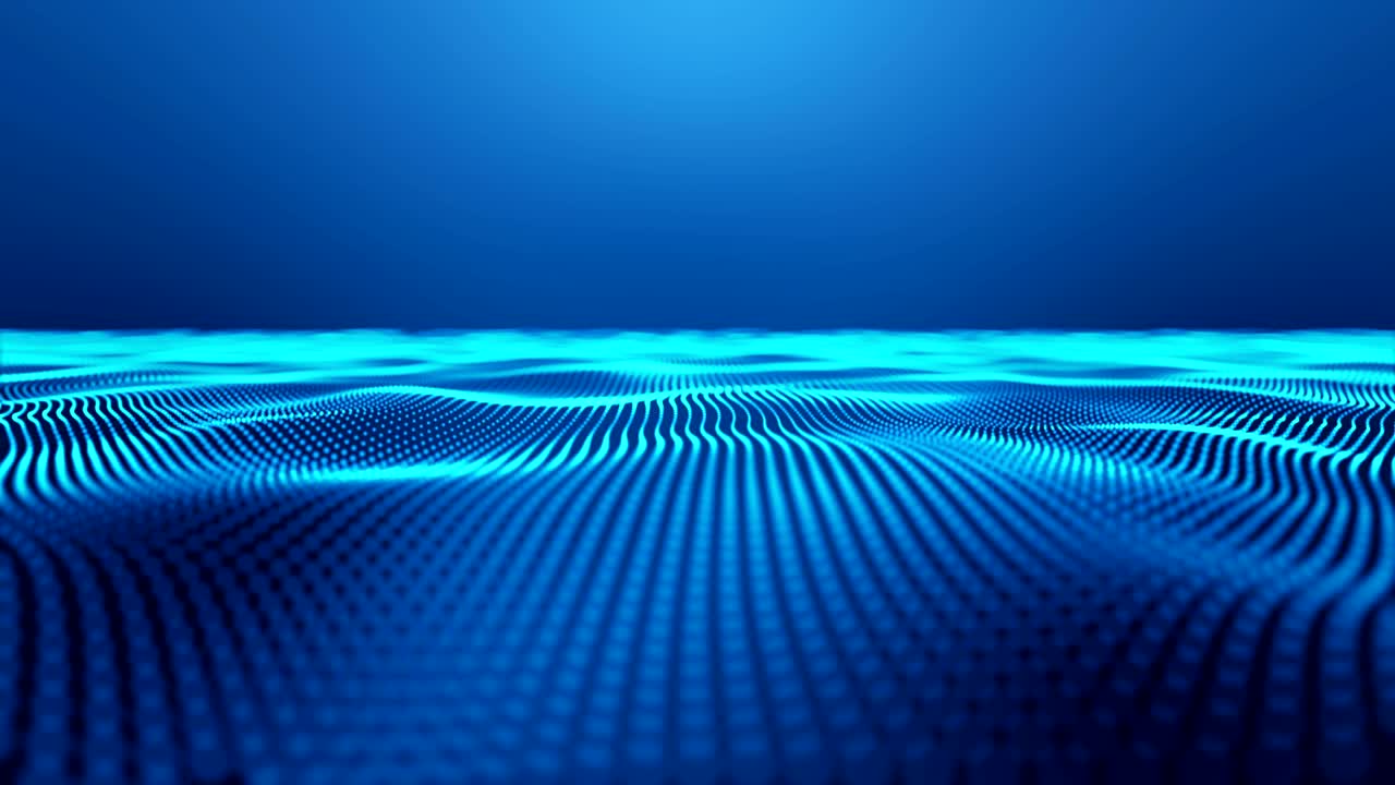 Blue smooth tech wavy background