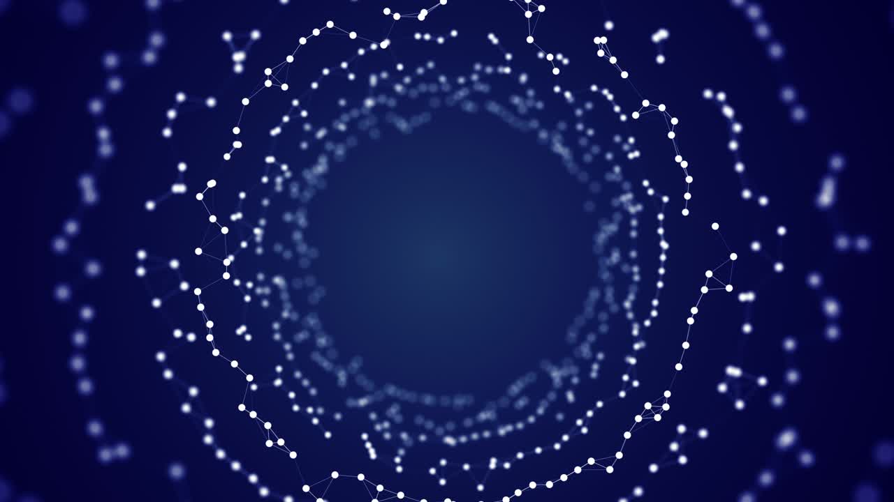 추상적인 플렉서스 디지털 소용돌이의 4k 비디오