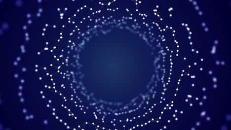 4k video of abstract plexus digital swirl with flowing small particles.