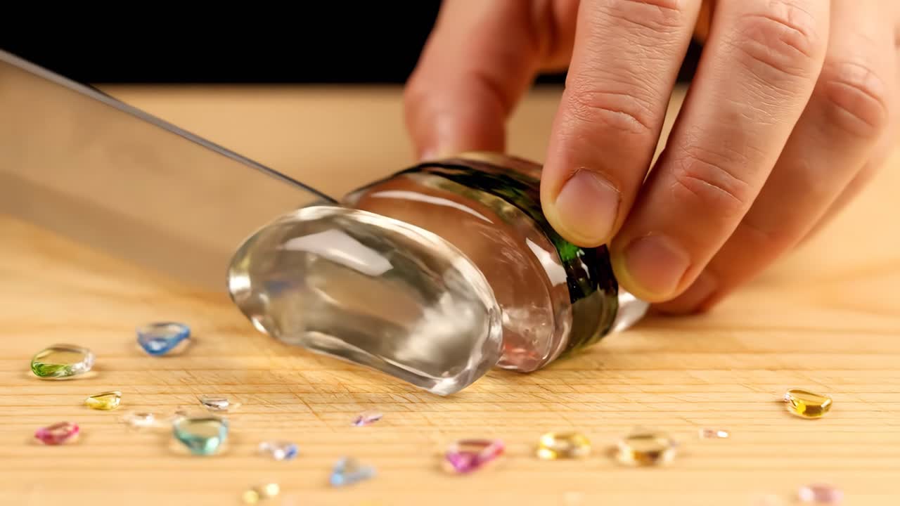 Cutting gems with a knife