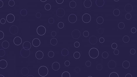 animación digital de múltiples formas circulares grises contra un fondo púrpura