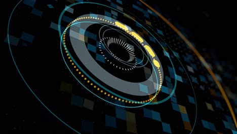 abstract futuristic hud interface