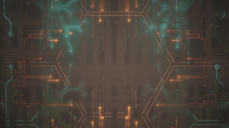 Sfondo animato cyberpunk con microchip 1