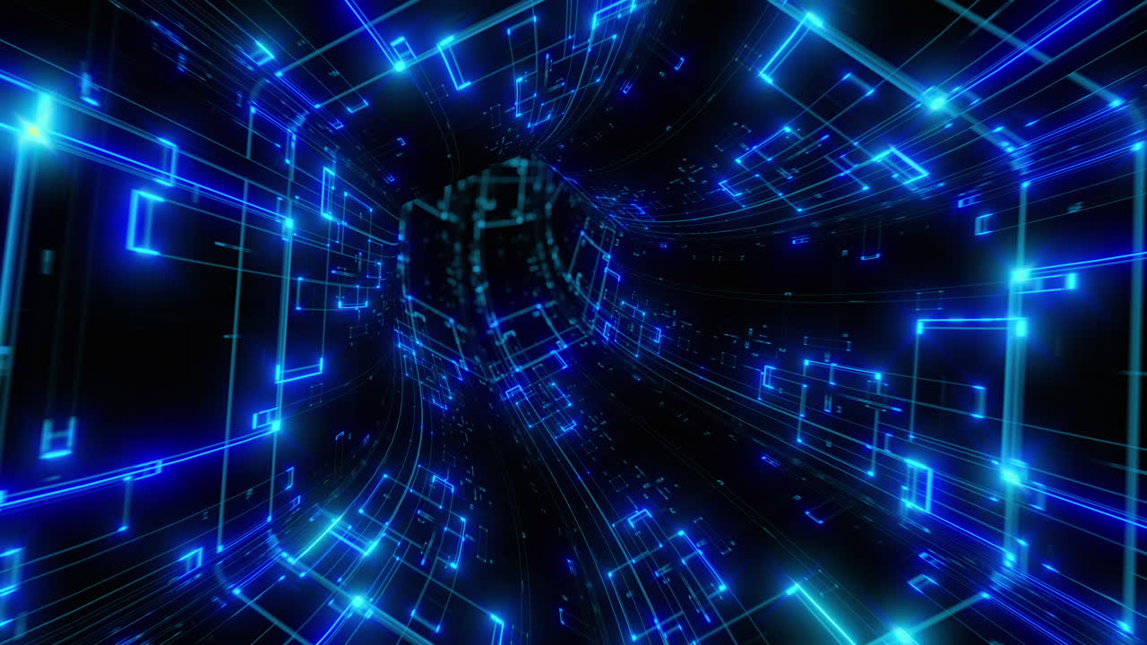 Vibrant Techno Infinity Tunnel