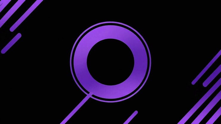 Animazione grafica circolare astratta viola