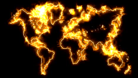 fondo abstracto con mapa del mundo futurista