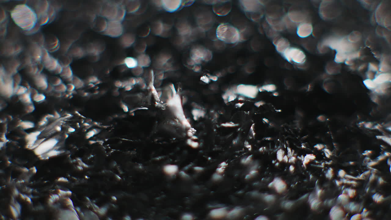 Metal fillings macro shot