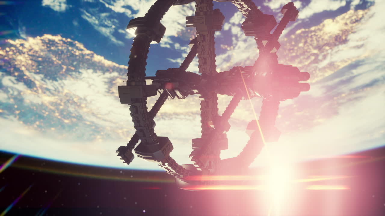 지구 근처의 외계인 모체선 nasa에 의해 제공 된 요소