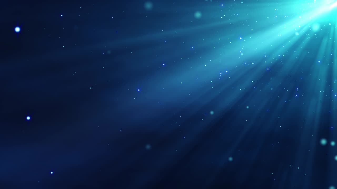 4k 파란 입자 빛 스트림 애니메이션 배경 원활한 루프