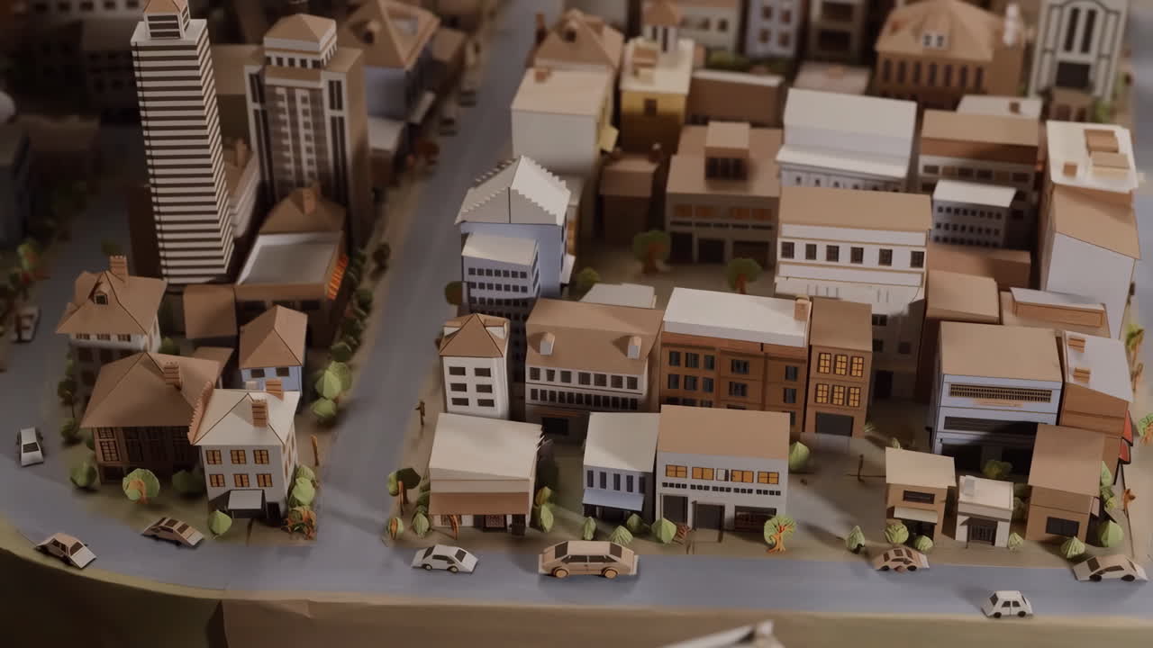 Miniature Paper Model Cityscape