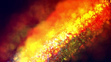 multicolored particles like confetti or spangles float in a viscous liquid and glitter in the light with depth of field. 3d abstract animation of particles in 4k. luma matte as the alpha channel. 28