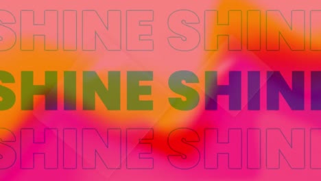 Animation-of-text-shine-on-colourful-background