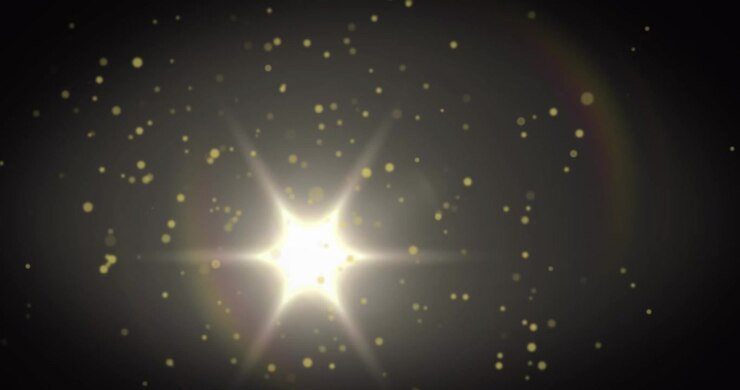 Animazione di punti gialli che si muovono su sfondo verde.