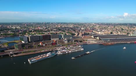 Vista-Aérea-De-La-Ciudad-Sobre-Amsterdam