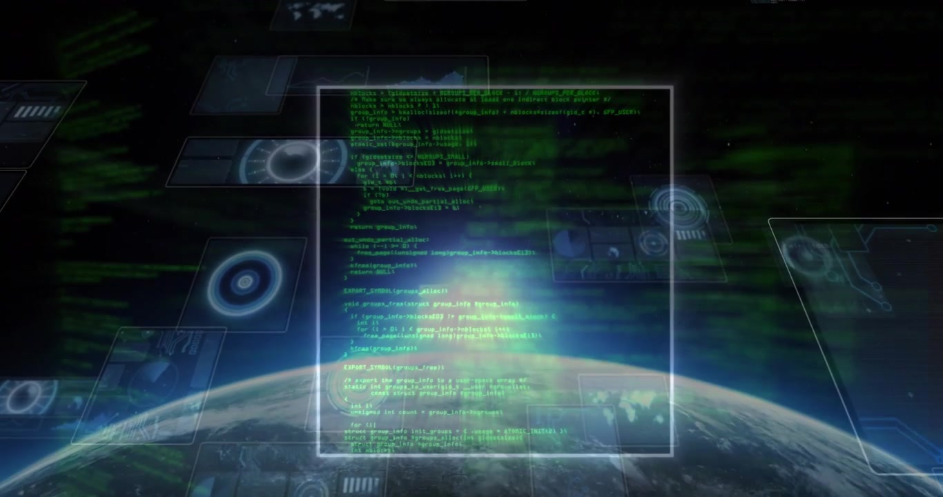 System starting scan, processing code above Earth, lifting view revealing flare and panels