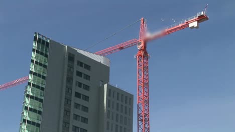 time lapse of crane at work