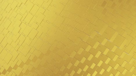 abstracto geométrico fondo dorado azulejos de papel de aluminio textura de bucle sin costura fondo renderizado en 3d