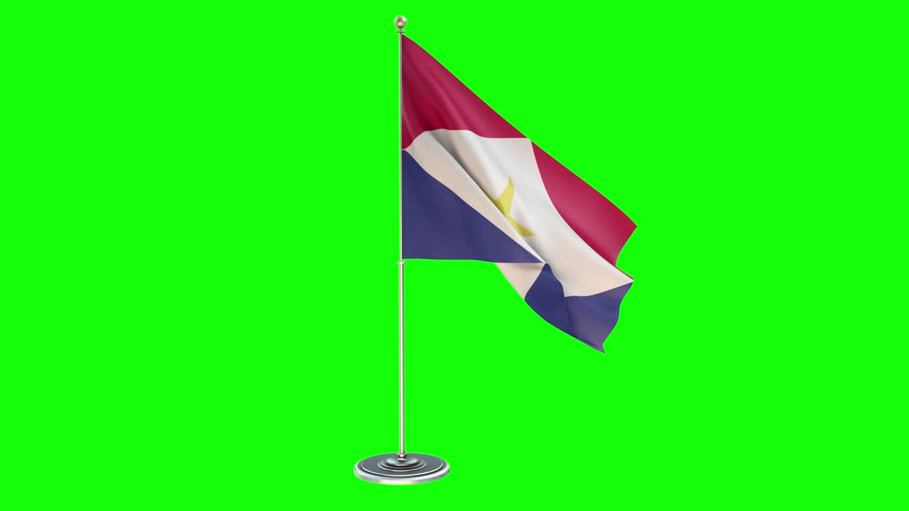 세바 3d 그림: 크로마 키를 가진 기둥에 흔들리는 발