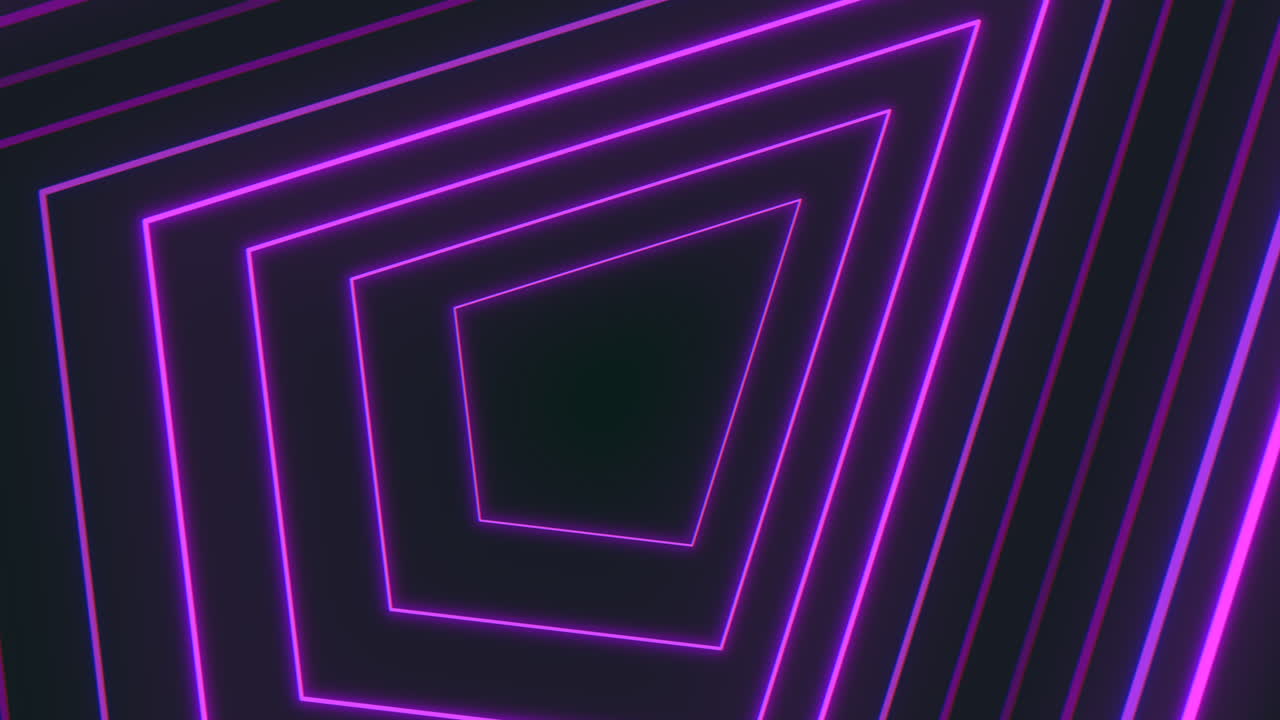 Triangolo viola luminoso composto da linee