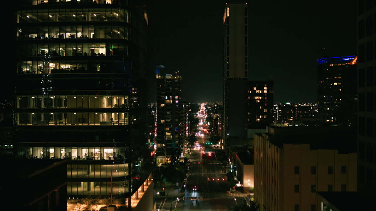 escena nocturna de la ciudad