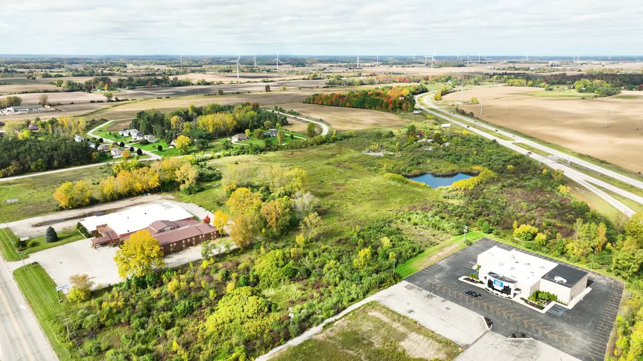 미시간의 먼 풍력 터빈