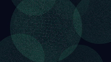 an abstract image of dots on a black background forms a circular pattern. the dots, uniform in size, overlap and are evenly distributed around the circle