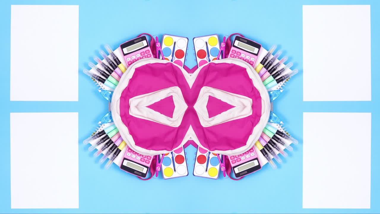 배에 있는 학교 서류의 스 모션 애니메이션