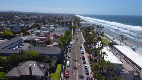 oceanside strand lento pan hacia arriba