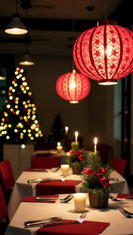 christmas dinner at a restaurant