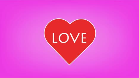 love text with shape of hearts loop footage