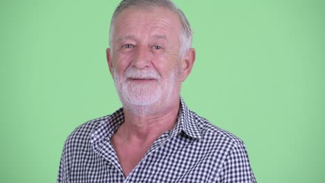 handsome senior bearded man